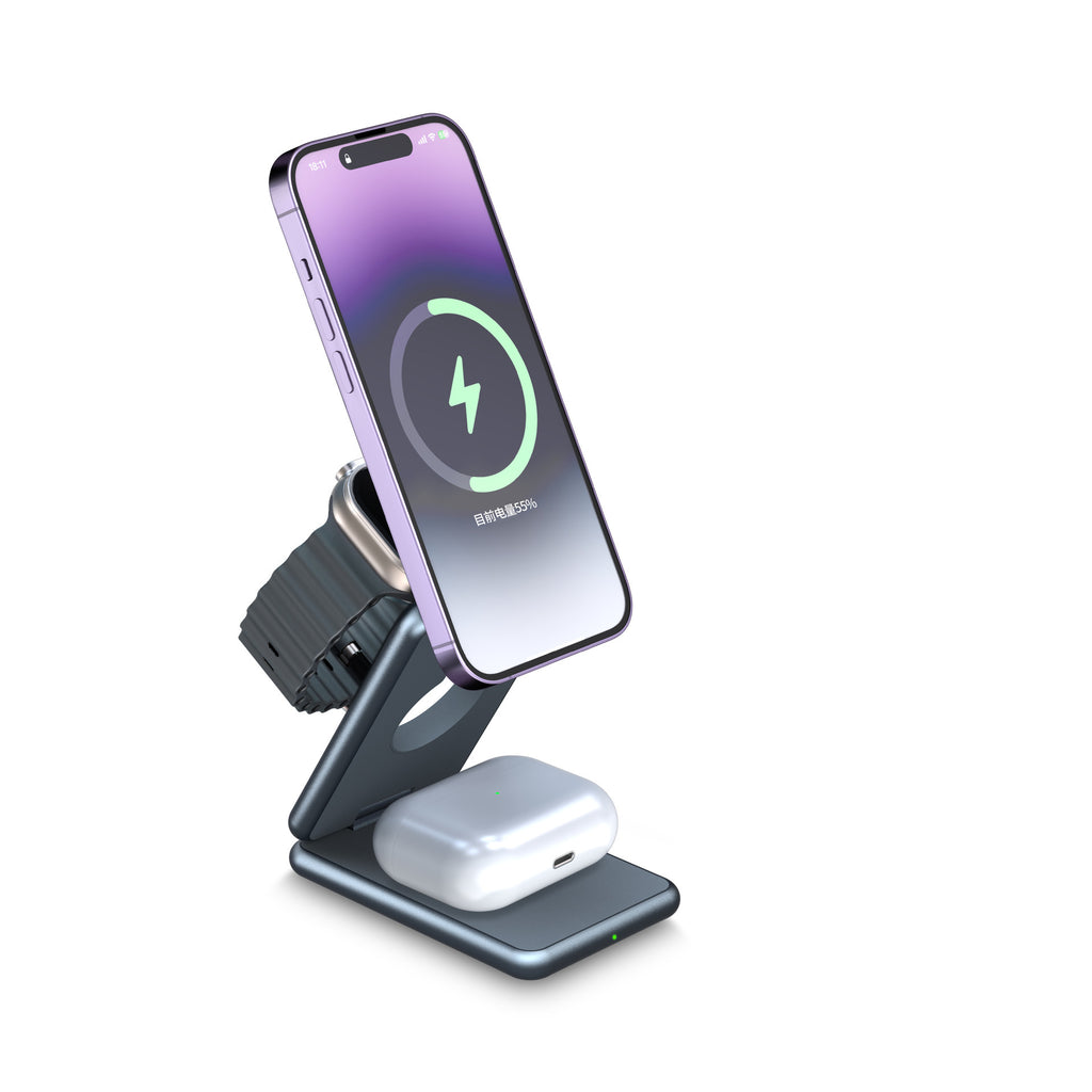 New Aluminum Alloy 3-in-1 MagSafe Wireless Charger